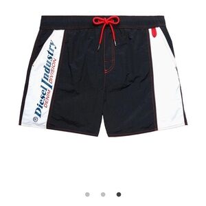 Diesel Black and White Swim Shorts